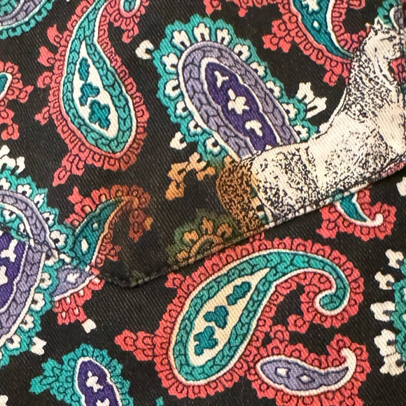 Vintage WRANGLER Cowboy Cut Brushpopper Button Down Paisley Horse Print 16.5 - Picture 6 of 12